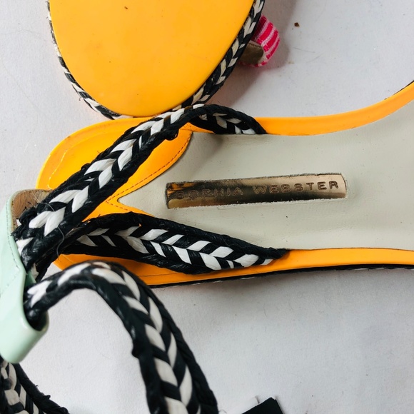 Sophia Webster Strappy Sandals Mixed Print Braided - Picture 7 of 7